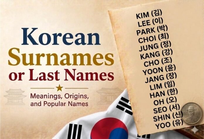 Korean Surnames or Last Names